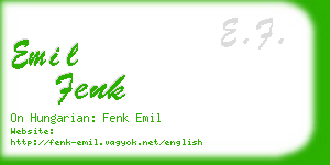 emil fenk business card